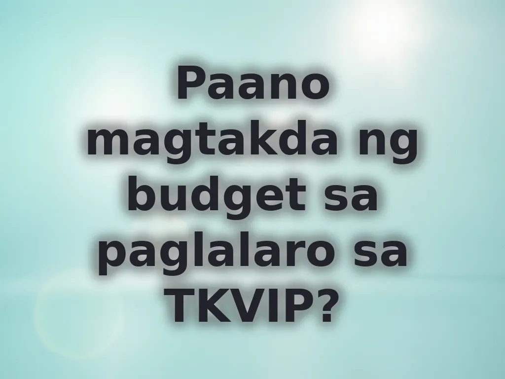 Budget Tutorial